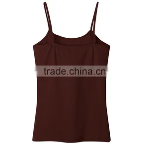 High Quality Various Color Cotton/spandex Spaghetti Strap Women White Tank Top thumbnail-5