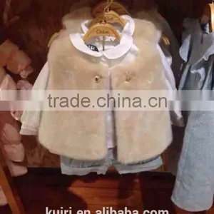 Girl Winter White Faux Fur Clothes 2016 New Brand Girls Fur Vest Waistcoat Comfortable Toddler Baby Kids Fur Vests Coat Clothes thumbnail-5