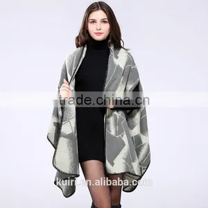 Scarf Luxury Brand Scarf Women New Winter Worn on Both Sides of Europe and the Original Single Print Cashmere Shawl Cloak Ethnic thumbnail-3