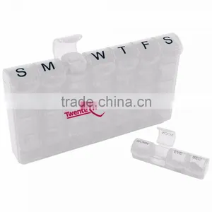28 Compartment 7-Day Med Minder Pill Box - Holds 4 Removable Pill Compartments and Comes With Your Logo thumbnail-3