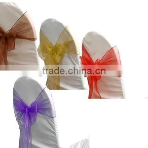 Organza Sash for Wedding and Banquet Chair Cover Sash Colorful Organza Chair Sash thumbnail-1