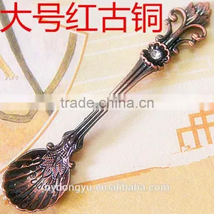 High Quality Stainless Steel Coffee Spoon /hutg Gold Brown Retro Stainless Steel Tea Spoon /fancy Dinnerware Tableware thumbnail-6