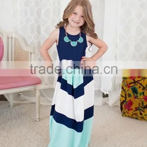Mommy and me Maxi Dresses Strip Dresses Blue and White Long Dresses thumbnail-3