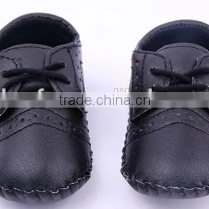 Solid Color Prewalker Girls Boy Leather Shoes thumbnail-3