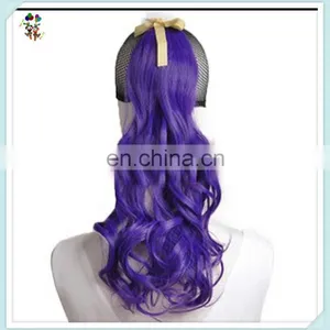 Girls Fancy Dress Purple Sexy Long Curly Ponytail Hair Extensions HPC-0157 thumbnail-2