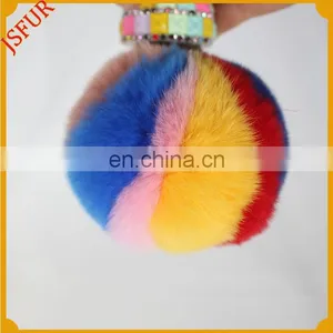 Doll Rex Rabbit Fur Ball Wholesale Keyring Pom Pom Keychain thumbnail-3