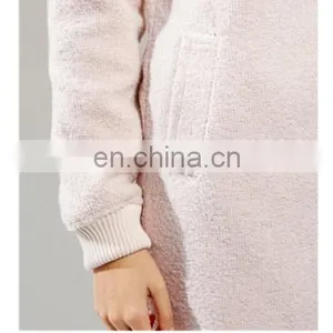 Hot Selling Elegant Ladies Flecked Longline Used Winter Bomber Jackets thumbnail-4