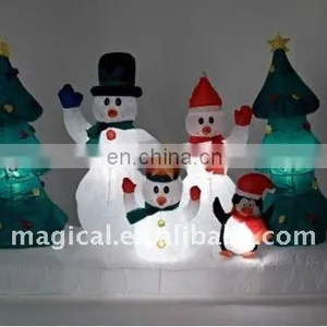 Inflatable Snowman and Christmas Tree thumbnail-1