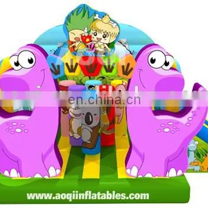 2015 New Design Dino Inflatable Bouncer Combo With Slide for Children for Sale thumbnail-1