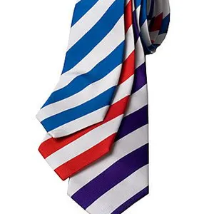 Orange Stwill Mens Jacquard Neckties Striped Satin thumbnail-1