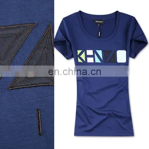 2017paris Flag Pink t Shirt Latest New Design t Shirt Embriodered Girls T-shirt thumbnail-6