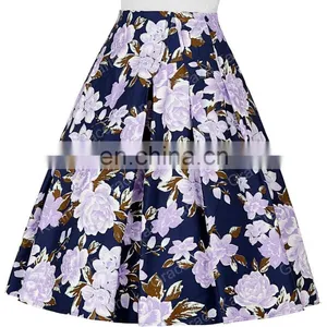 Grace Karin Occident Women Vintage Retro Floral Pattern Cotton Skirt 9 Patterns CL008925-2 thumbnail-3
