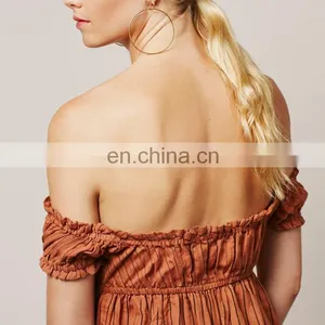 Sexy Jumpsuit Ladies Offer-shoulder Jumpsuit Cotton Jumpsuit Women thumbnail-5