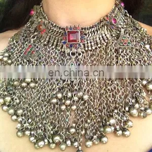 Afghani Necklaces - Kutchi Pendant Set- Handmade Afghani Set -Fashion Belly Dance - Afghani Pendant Set thumbnail-1