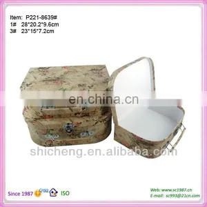 Paper Cardboard Suitcases Box With Handle for Toys thumbnail-1