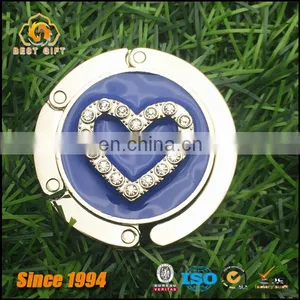 OEM Heart Logo Jewelry Restaurant Folding Purse Hook thumbnail-1