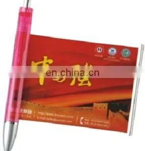 Plastic Ball Pen With a Full Color Pull Out Banner thumbnail-1