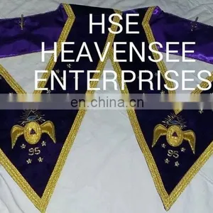 SCOTTISH RITE 95TH DEGREE EMBROIDERY COLLAR PURPLE thumbnail-4