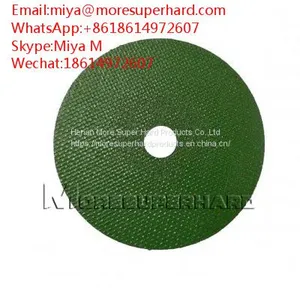 Green Cut off Wheel , Cutting Disc for Stainless Steel, General Steel Miya@moresuperhard.com thumbnail-3