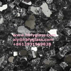 Crushed Tempered Reflective Glass for Barbecue and House Heater thumbnail-1