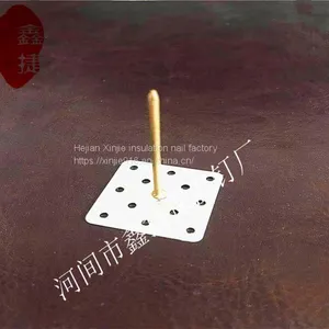 Copper Self-adhesive Insulation NailLock CapSelf Locking Stainless Steel Perforated Insulation Nail Air Conditioning Insulation Blanket Aluminum Insulation Nail thumbnail-1
