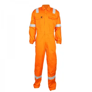 Anti-fire Long Sleeve Coveralls With Reflective Tape thumbnail-1