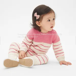 100% Super Soft Organic Cotton Jersey Baby Jumpsuit, Children's Cotton Pajamas in Stock thumbnail-3