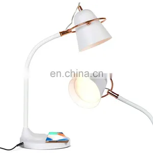 Best Selling QI Wireless Charging USB LED Table Lamp Modern Desk Light Lamp thumbnail-3