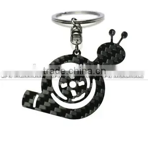 Wholesale Promotional Carbon Fiber Modern Turbo Snail Key Ring thumbnail-2