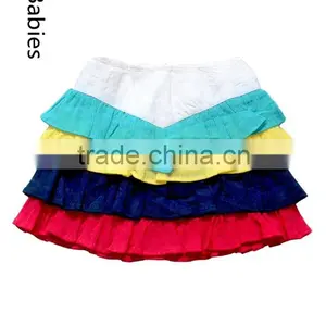 Girls Wearing Short Skirts 2016 Girls Ruffle and Block Tiered Mini Skirt thumbnail-1