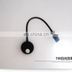 Led Flexible Wall Light 1 w Black Silver Colour Hotel Corridor Wall Lights for Home thumbnail-1