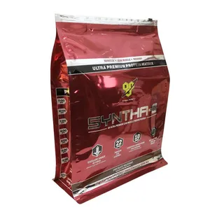Custom Food Grade Aluminum Foil Stand Up Pouch 500g 1kg 4.54kg 10kg 10lbs Whey Protein Powder Packaging Bag With Zipper thumbnail-2