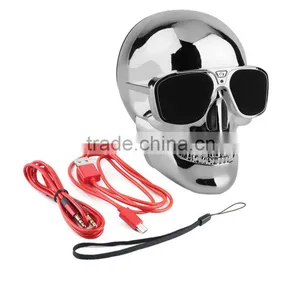 New Plastic Metallic SKULL Wireless Bluetooth Speaker Sunglass NFC Skull Speaker Mobile Subwoofer Multipurpose Speaker thumbnail-6