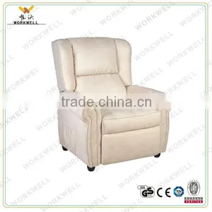 WorkWell Modern Style White Genuine Leather Recliner Sofa Kw-Fu23 thumbnail-1