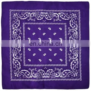 Outdoor Sports Men Cycling Camping Square Bandana Cheap Cotton Custom Headband Hand Kerchief Scarf Paisley Headband Printed thumbnail-4