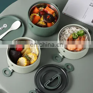 New Style Environmental Friendly Sustainable Round Adult Thermo Insulated Lunch Box thumbnail-1