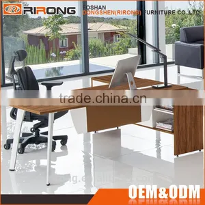 Modern Home Office Furniture Desk Leather Melamine Wooden Executive Office Counter Desk With File Cabinet thumbnail-2