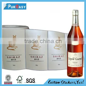 Paper Adhesive Wine Bottle Label Sticker With Competitive Advantage thumbnail-1