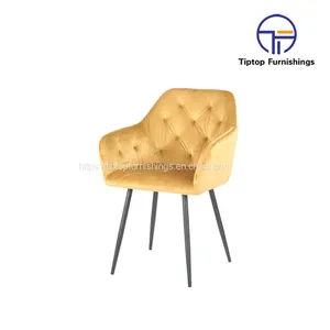 Tiptop Factory Wholesale Nordic Modern Simple Dinning Leather/velvet Dining Chair thumbnail-5