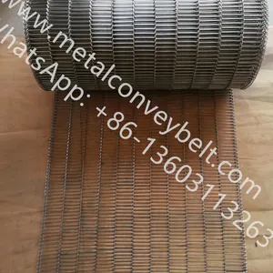 Flat Flex Driven Conveyor Metal Belt Conveyor Wire Belt For Cooling Cake thumbnail-2