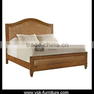 BE-155 Southeast Style Rattan Upholstered Bed thumbnail-1