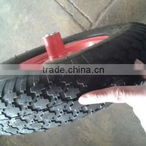 Small Pneumatic and Solid Rubber Wheel for Wheelbarrow Trolley thumbnail-1