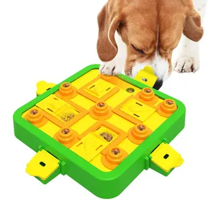 Custom Wholesale Pet Slow Feeder Bowl New Chessboard Design Cat Dog Puzzle Toy Interactive Feeding Dish thumbnail-1