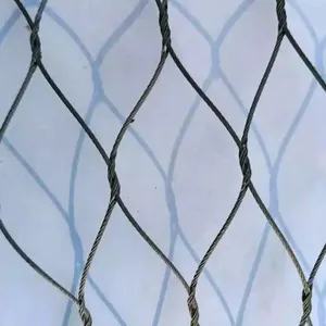 Flexible Stainless Steel Rope Mesh Safety Net Fence Netting Anti-Fall Netting for Zoo Cage Fence Balcony Stair thumbnail-2