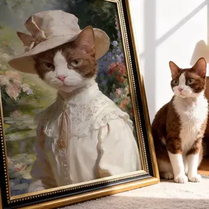 Custom Pet Portrait Oil Painting on Canvas - Handmade With Eco-Friendly Paints thumbnail-4