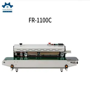 Huanyu Fr-1100c Continuous pe Bag Sealing Machine, Food Plastic Bag Heat Sealing Machine thumbnail-1