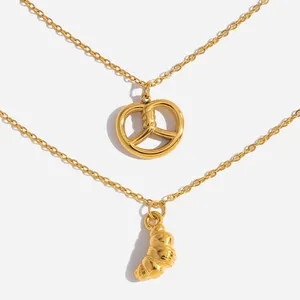 CNC Precision Cut Stainless Steel Necklace With 0.5 Micron TiN Layer thumbnail-2