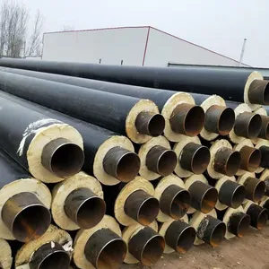 DN80‑DN1200 Steel Jacket Steam Insulation Pipe Rock Wool High Temperature Thermal Insulated Steel Pipe For Industrial Steam Project thumbnail-4