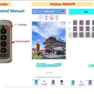 350W Intelligent Wifi/RF/LCD Led Gas Station Price Signs Control Panel Box thumbnail-2