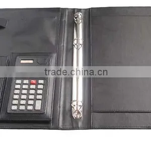 PU Multi-function Leather Portfolio Folder With Zipper &spring Binder thumbnail-3